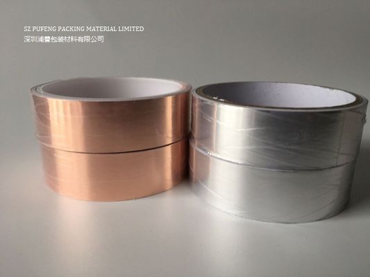 acheter Bande de cuivre d'aluminium, bande adhésive électriquement conductrice de papier d'aluminium de bande adhésive d'EMI en verre fabrication en ligne