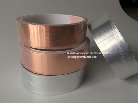 acheter bande de cuivre lisse d'aluminium de 0.01mm avec EMI Shielding adhésive conductrice fabrication en ligne