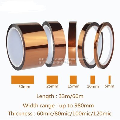 acheter Bande de film de Polyimide de Kapton double bande dégrossie d'Esd de bande de Kapton de 30 microns fabrication en ligne