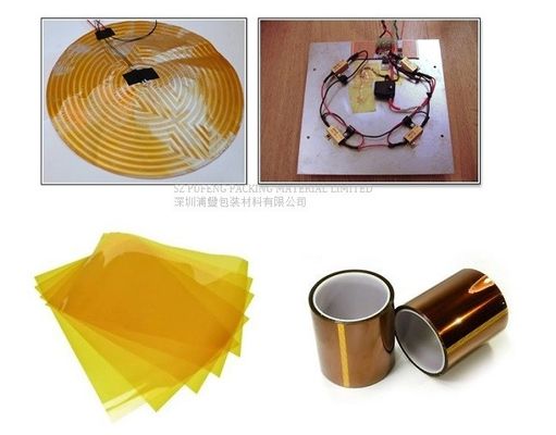 acheter Bande à hautes températures adhésive 500mm de Kapton de silicone 25 microns fabrication en ligne