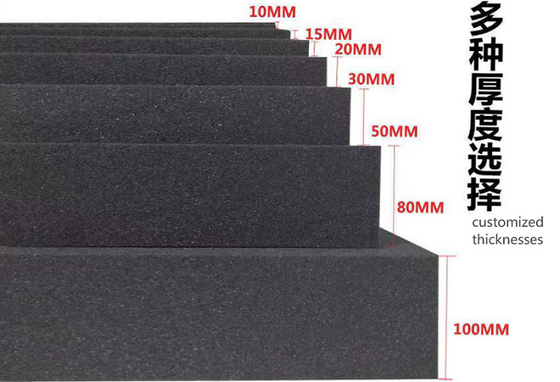 Cr mousse ignifuge C-4500 Noir mousse unique type néoprène éponge en caoutchouc de basse dureté 1-30mm optionnel