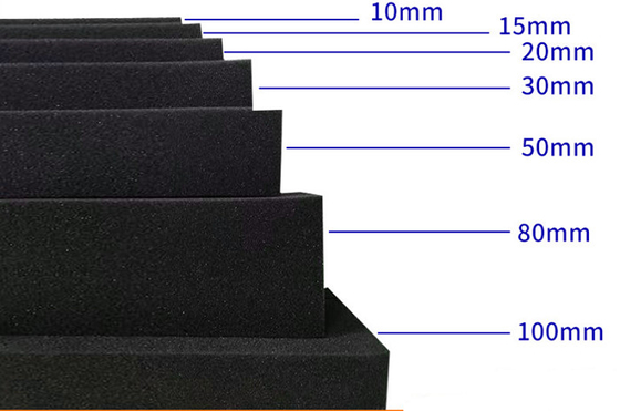 C4305 Flammabilité Foams en caoutchouc néoprène en éponge Matériau 1 mm~30 mm Épaisseur Noir Couleur