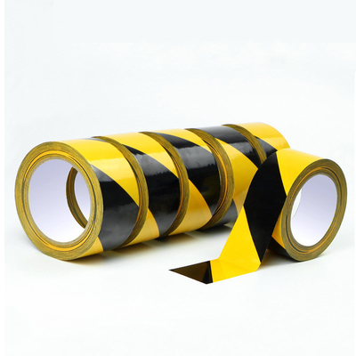 Ruban d'avertissement de couleur jaune-noire Ruban d'identification du sol en PVC