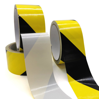 Ruban d'avertissement au sol Jaune Noir Pas de résidu de ruban à base de tissu ESD