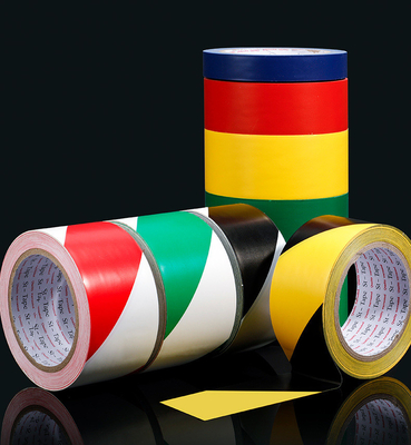 Tape d'avertissement en PVC Zebra Crossing Tape d'avertissement de couleur de marquage