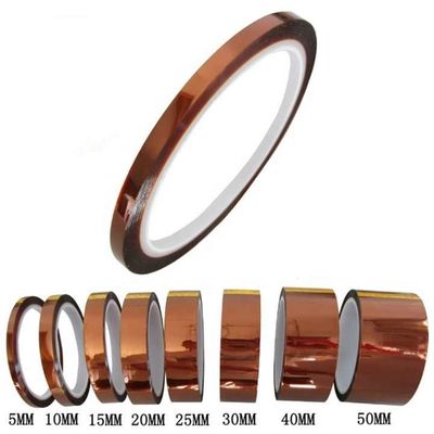 85 microns de ruban adhésif Kapton avec une plage de température de 260°C et adhésif en silicone pour les applications à haute température