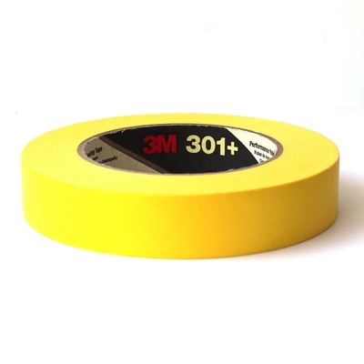 3MTM 301+ High Performance Masking Tape Jaune Pulvérisation industrielle Pour la décoration de la maison 0,16 mm