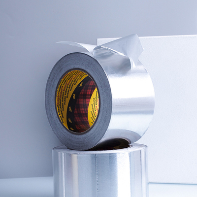 3M 1436 Ruban adhésif en feuille d'aluminium de couleur argentée 75 mm x 50 mm