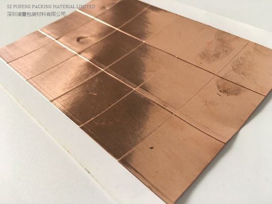 0.06mm auto-adhésifs bande d'aluminium d'en cuivre de GV de 60 microns avec l'adhésif non conducteur
