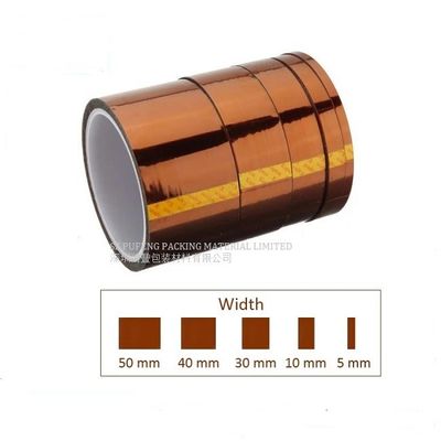 Bande de Polyimide de Kapton de l'ambre 0.03mm de composants électroniques, tension d'isolation de bande de Kapton
