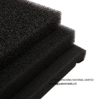 Matériel ouvert noir de filtre de mousse de cellules de RoHS, feuille réticulée de mousse de polyuréthane de 10 PPI