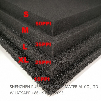 Filtre matériel 10-60PPI d'éponge d'aquarium de l'eau de polyuréthane de filtre réticulé de mousse